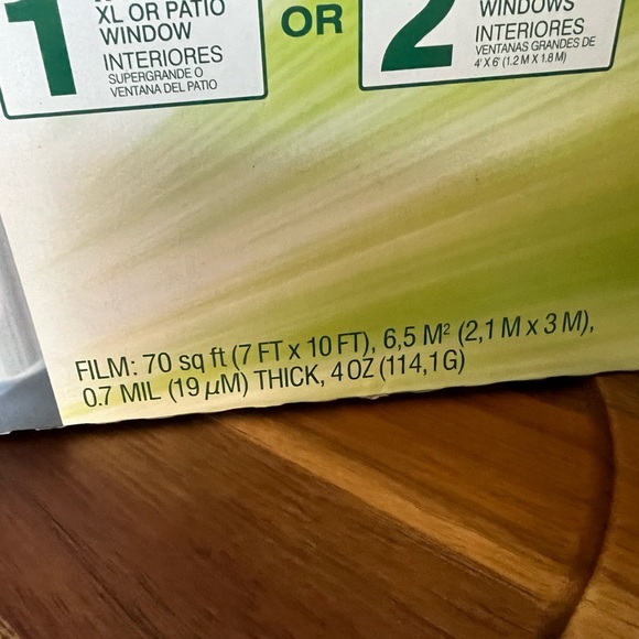 2 Duck Window Kit 7 ft x 10 ft each Plastic Insulating Shrink Film Clear Indoor - Picture 7 of 9